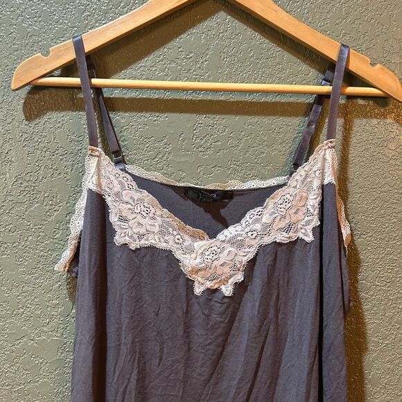 Tahari Gray Sleeveless Spaghetti Strap - Picture 2 of 8